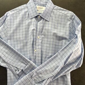 Charles Tyrwhitt Blue Check Dress Shirt with French cuffs